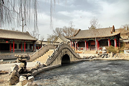 中式庭院 小桥