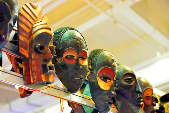 非洲木雕面具