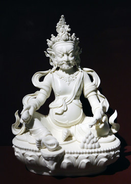 德化窑象牙白瓷黄财神像