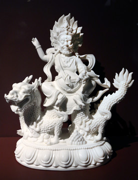 德化窑象牙白瓷白财神像