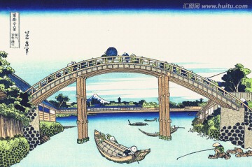 浮世绘 冨岳三十六景 画廊超清