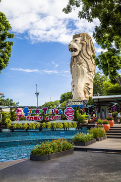 加坡圣淘沙鱼尾狮塔
