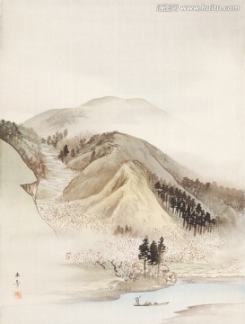日本山水风景画 画廊品质