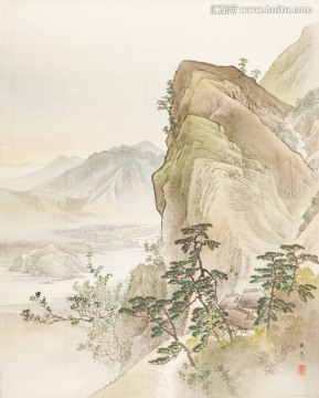 日本山水风景画 画廊品质