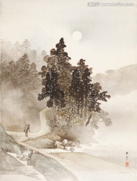 日本山水风景画 画廊品质