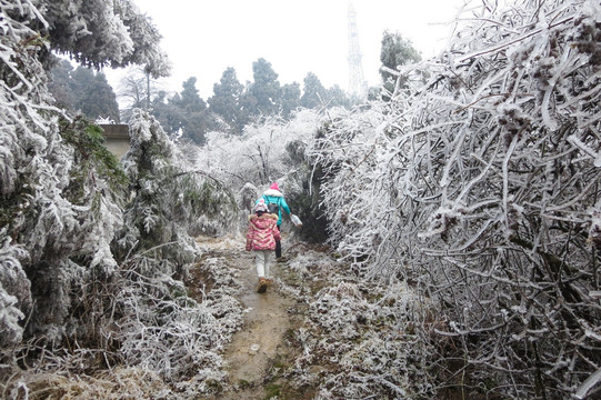 衡山雪景