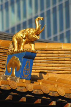 中国古建构件 脊兽 金象