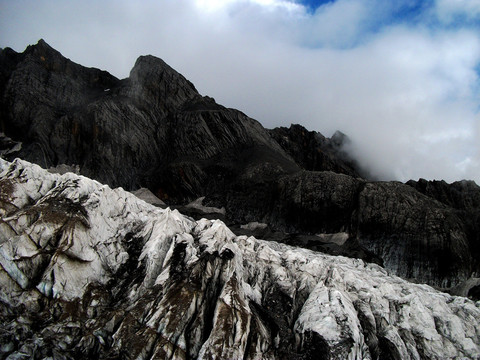 玉龙雪山冰川