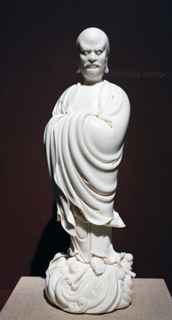 德化窑象牙白瓷渡海达摩像