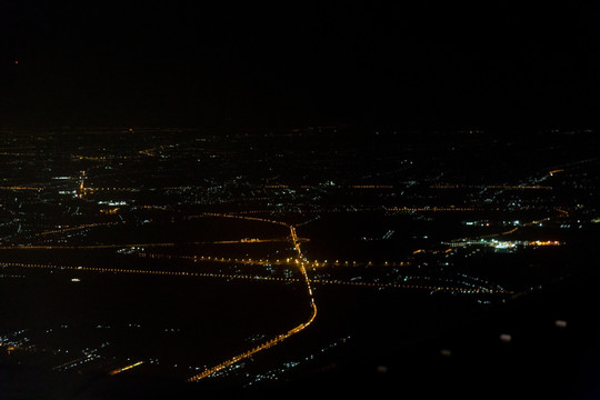 南宁城市夜景 航拍
