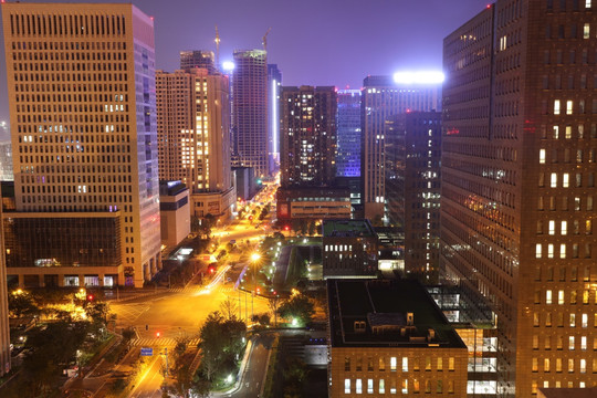 都市夜景 成都夜景 成都高新