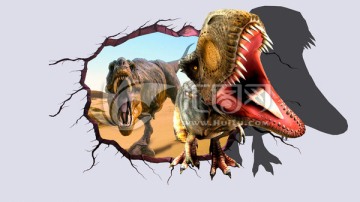 恐龙3D立体画