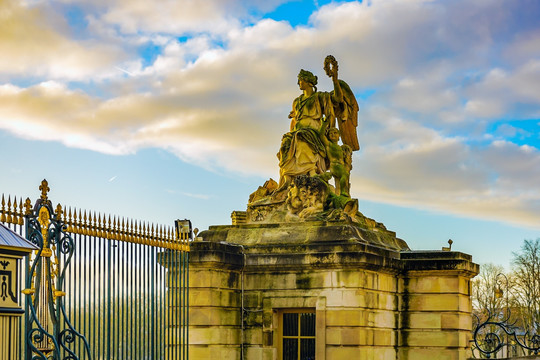 凡尔赛宫 雕塑 围栏