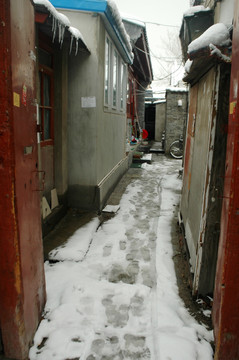 北京胡同雪景