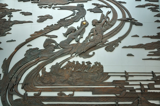 杭州千岛湖铜画