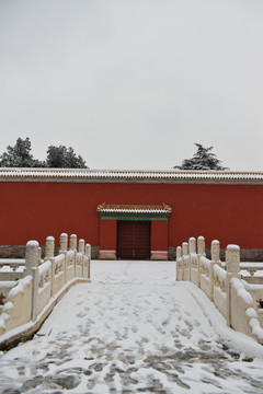 北京太庙雪景