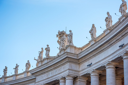 梵蒂冈柱廊 雕塑