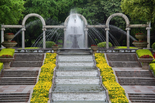 喷泉 景观园林