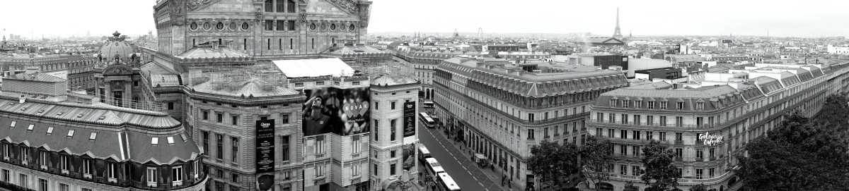 巴黎印象 全景巴黎 黑白摄影