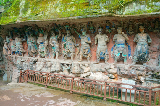大足石刻护法神像