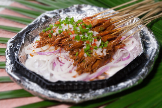 明虾串烧