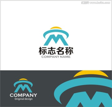 字母M logo设计