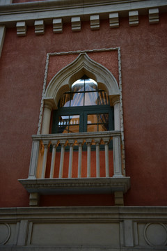 欧式建筑罗马柱拱形窗
