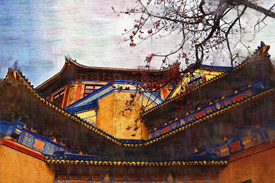 广州中山纪念堂油画