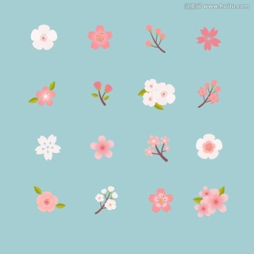 清新花朵矢量图标