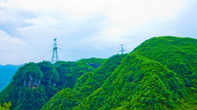 绿色山丘 山顶