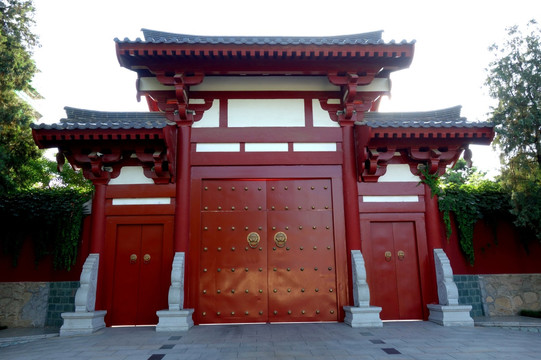 佛门 寺庙门 古建筑门