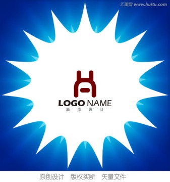 企业标志 logo 字母HA