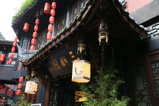成都锦里 传统建筑红灯笼
