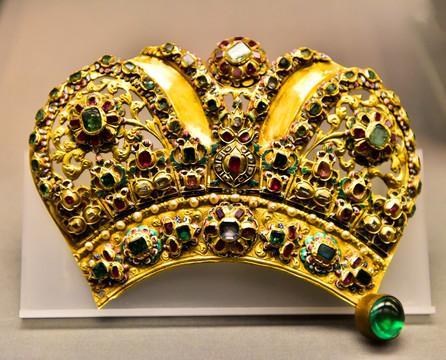 罗马尼亚鎏金银圣像皇冠残片
