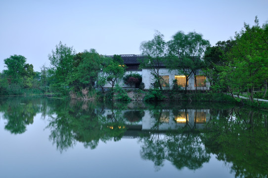 杭州西溪湿地夜色