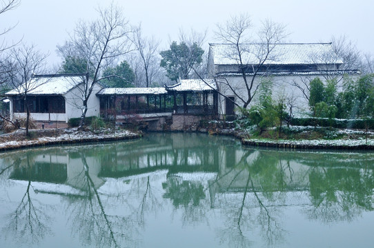 杭州西溪湿地雪景