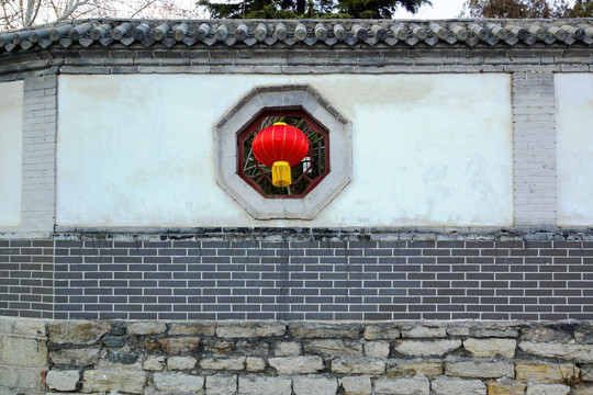 中式围墙青砖墙