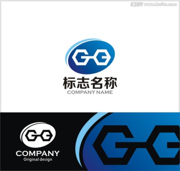 字母GC 眼镜logo