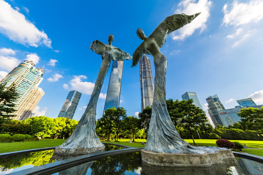 中心绿地公园天使雕塑