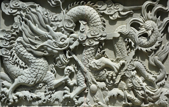 龙纹雕刻 海龙