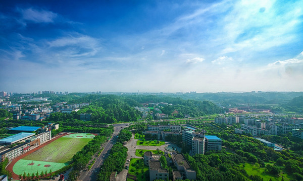鸟瞰乐山绿心