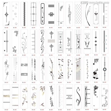平开门镜花 移门雕刻 路径图