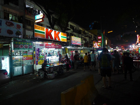 马来西亚吉隆坡阿罗街夜市