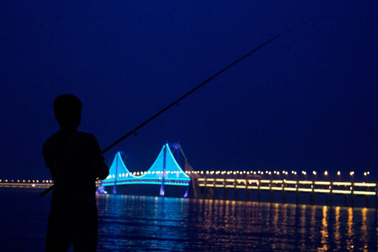 星海大桥钓鱼