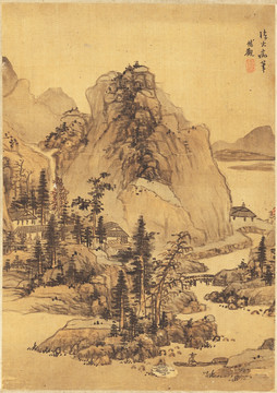 山水风景 明代 蓝瑛 高清作品