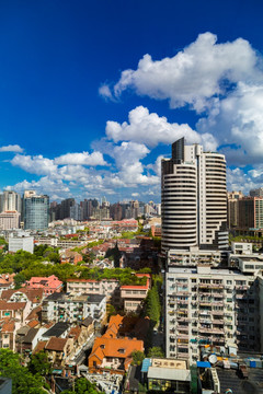 办公大楼 上海都市风光 蓝天