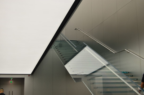 玻璃钢架 现代展厅 楼梯