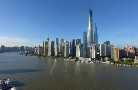 上海陆家嘴建筑群全景
