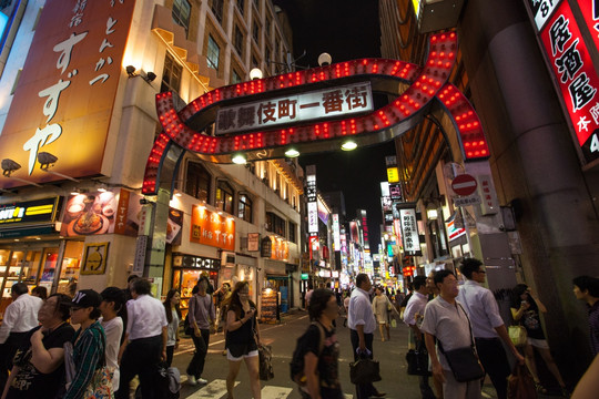 日本东京 新宿夜景 歌舞伎町