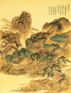 山水风景 清代 恽寿平